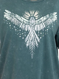 Women's Washed Eagle Oversized Tee