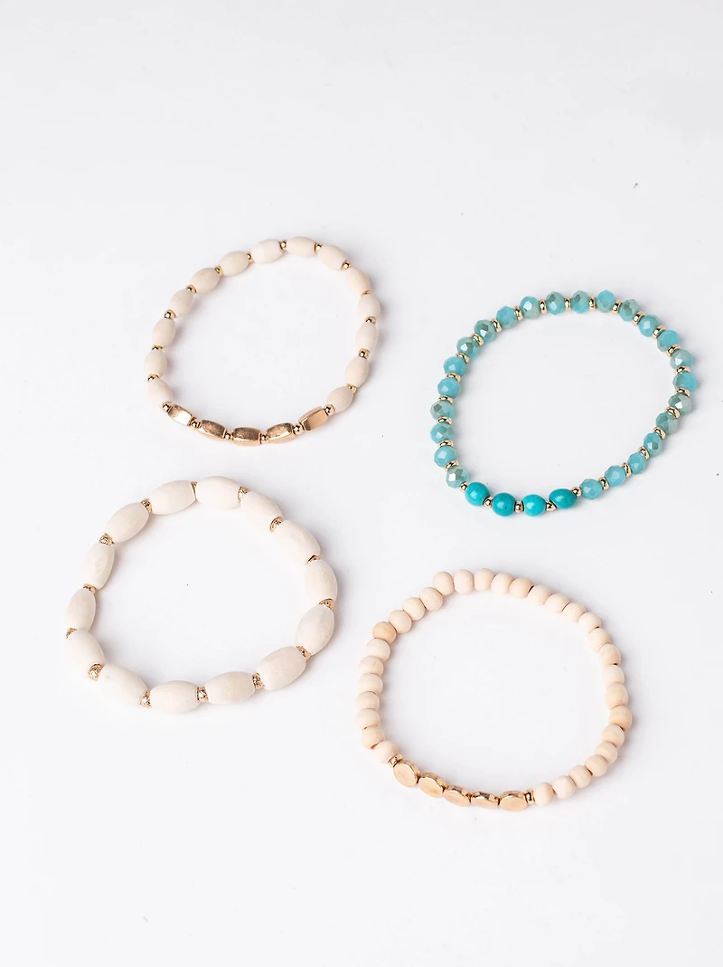 Women's Wood Bead Stretch Bracelets
