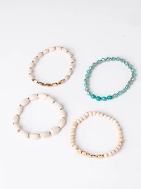 Women's Wood Bead Stretch Bracelets