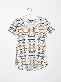Women's Geometric Scoop Neck Tee