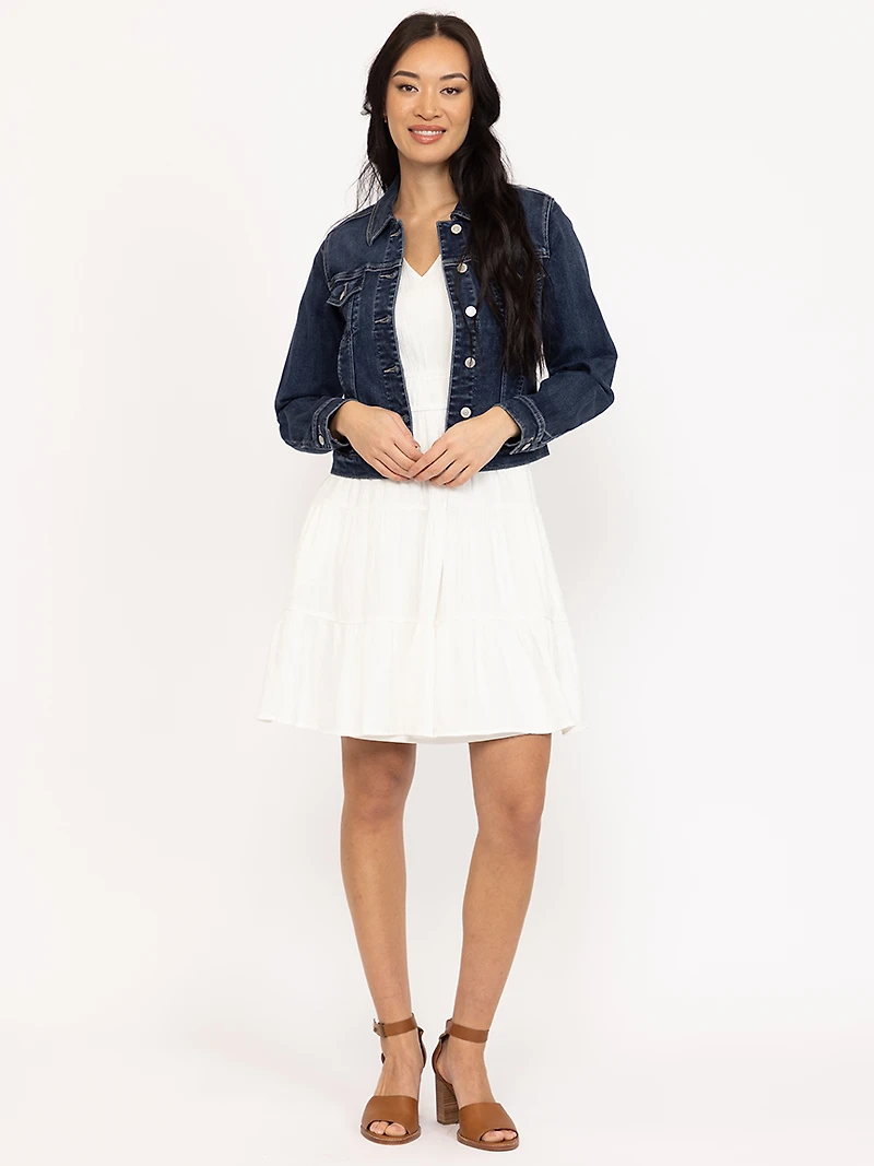 Women's Solid Tiered Dress