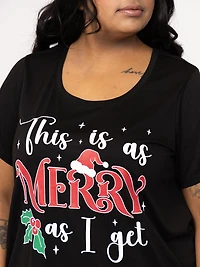 Women's As Merry I Get Scoop Neck Tee