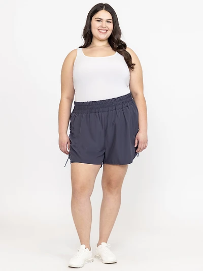 Women's Ruched Hybrid 2-in-1 Shorts