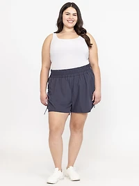 Women's Ruched Hybrid 2-in-1 Shorts