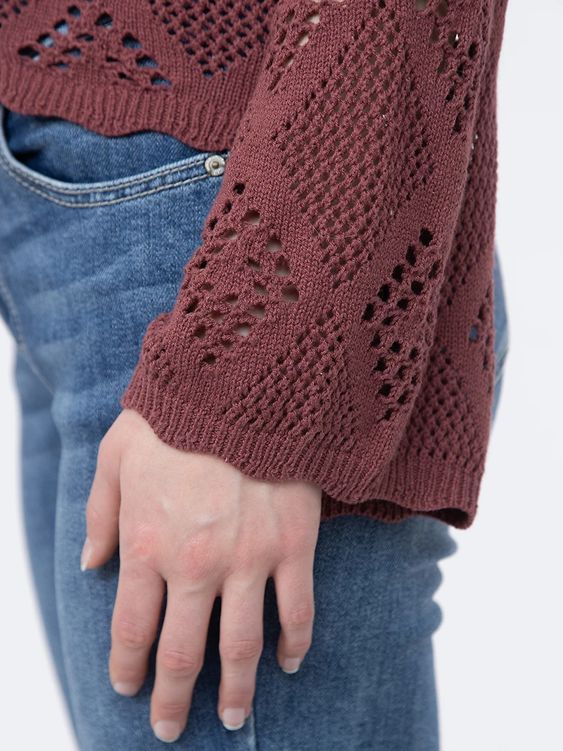 Women's Pointelle Sweater