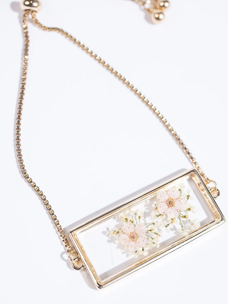 Women's Pressed Flower Bracelet