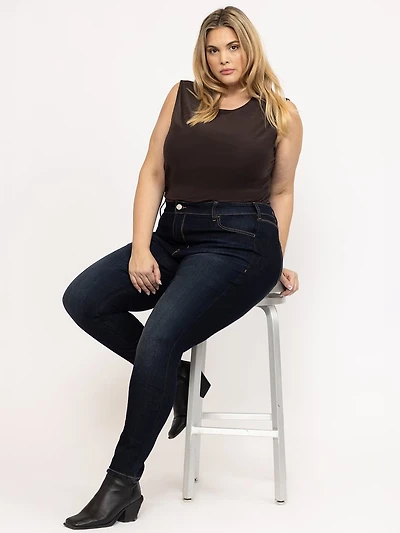 Women's Plus Dark Wash Skinny Jeans