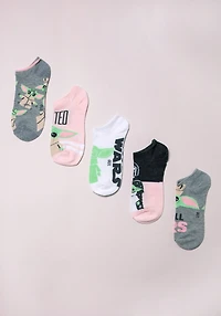 5Pk Mandalorian Pink Wanted No Show Socks