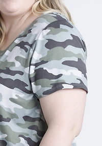 Women's Camo Scoop Neck Tee