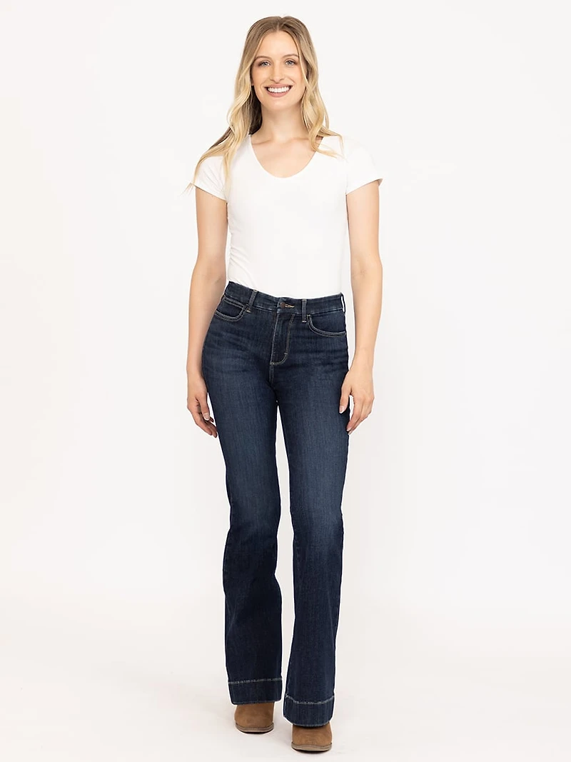 Women's Wrangler Bespoke High Rise Dark Wash Trouser Jean
