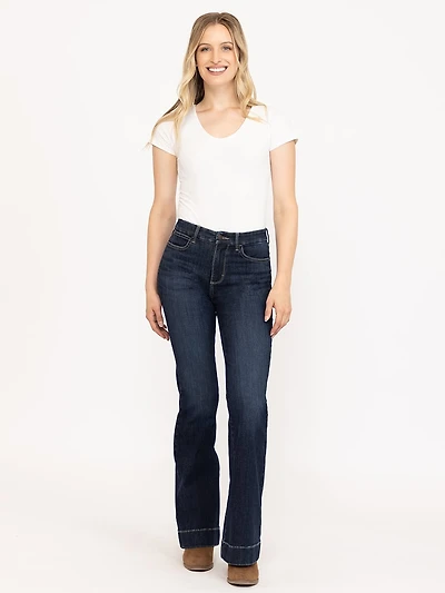 Women's Wrangler Bespoke High Rise Dark Wash Trouser Jean
