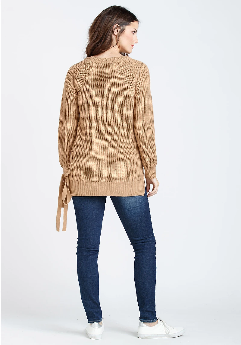 Women's Side Lace Up Sweater