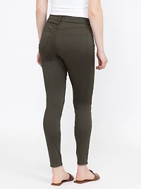 Women's Dark Olive Color Skinny Pants
