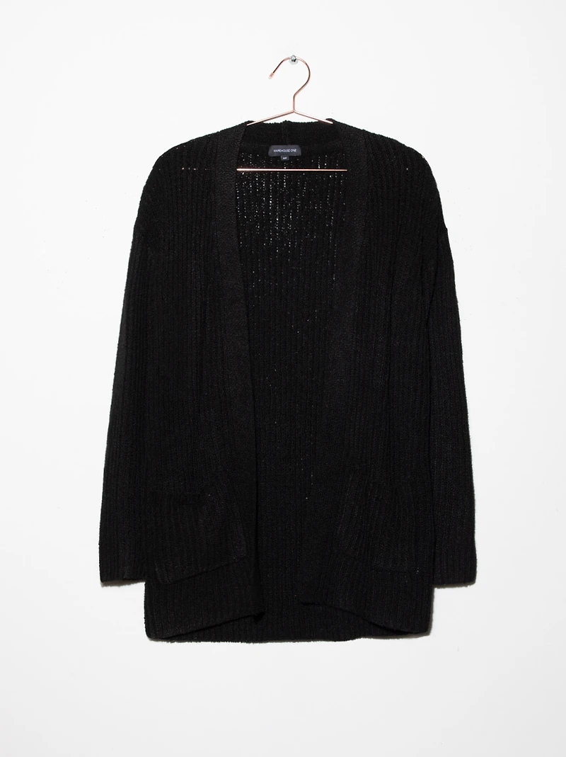 Women's Ribbed Boucle Cardigan