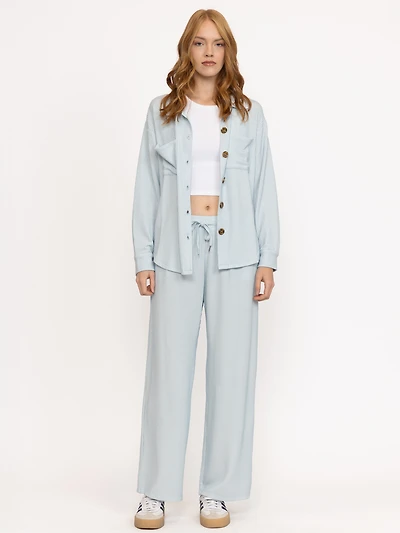 Women's Wavy Rib Wide Leg Pant