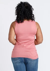 Women's Scoop Neck Side Ruched Tank