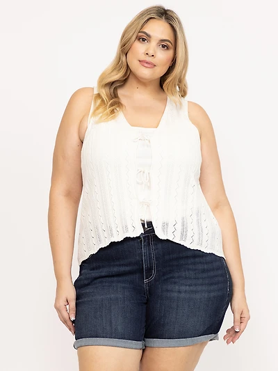 Women's Tie Front Vest