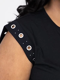 Women's Grommet Muscle Tee
