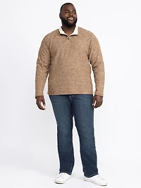 Men's Mock Neck Henley Shirt