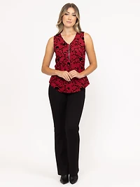 Women's Flocked Mesh Tank