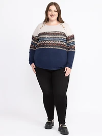 Women's Geo Colour Block Top