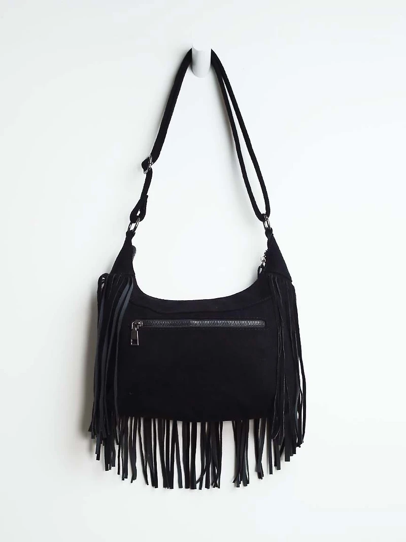 Women's Faux Suede Tassle Bag