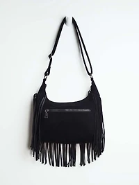 Women's Faux Suede Tassle Bag