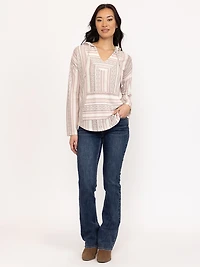 Women's Boho Stripe Hoodie