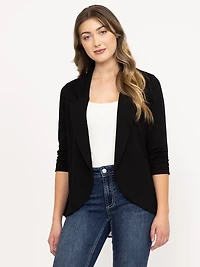 Women's Floral Chiffon Back Blazer