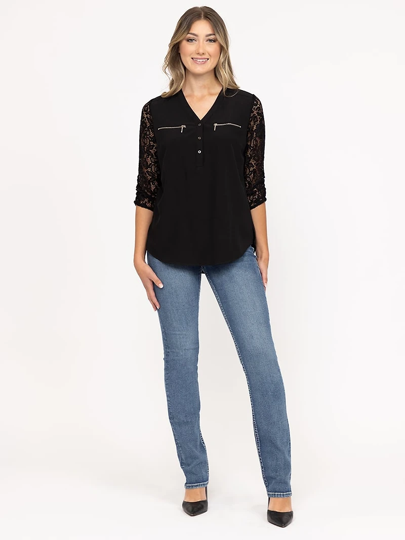 Women's Lace Sleeve Blouse