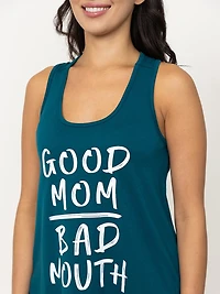 Women's Good Moms Bad Words Racerback Tank