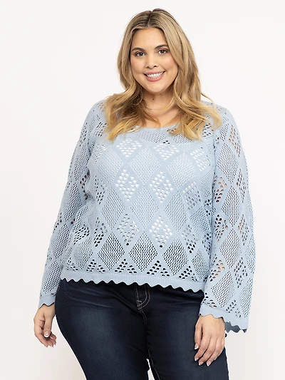 Women's Pointelle Sweater