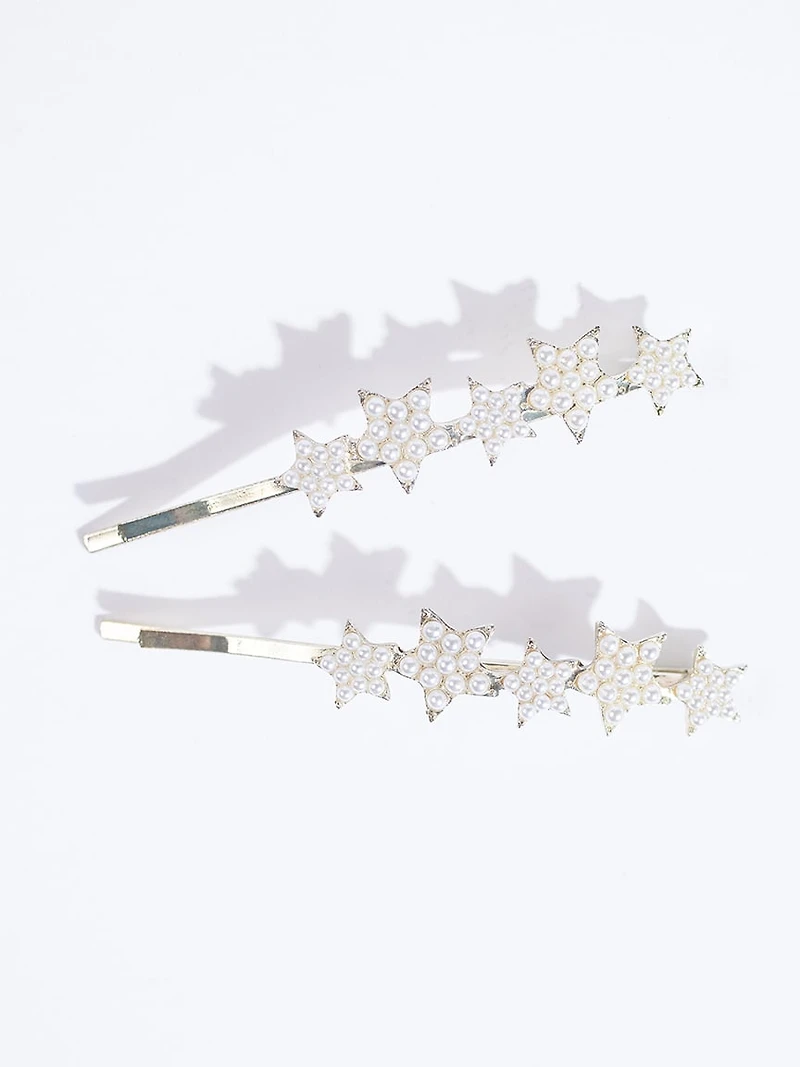 4Pk Star Hair Pins