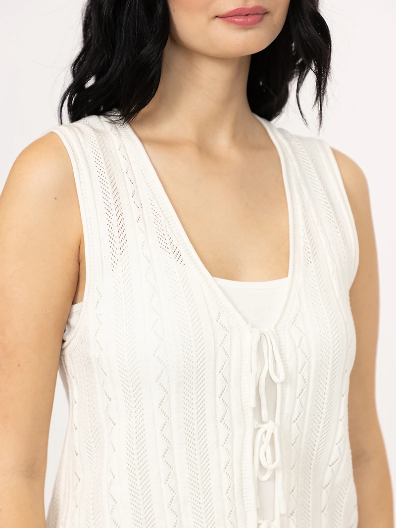 Women's Tie Front Vest