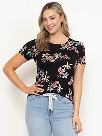 Women's Tropical Crew Neck Tee