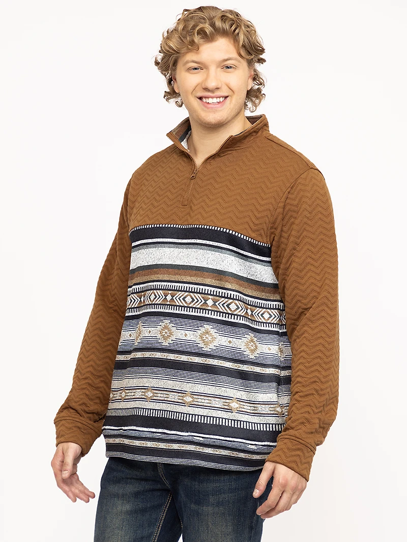 Men's Geo Quarter-Zip Hoodie