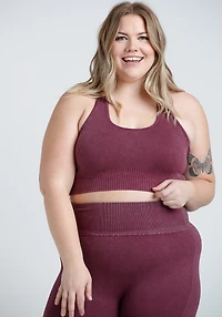 Rib Knit Sports Bra