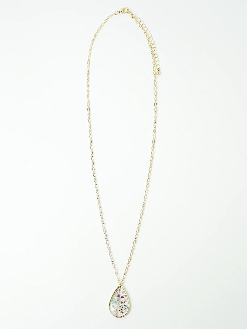 Women's Pressed Flower Necklace