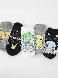 5 Pack Pokemon Stars No Show Socks