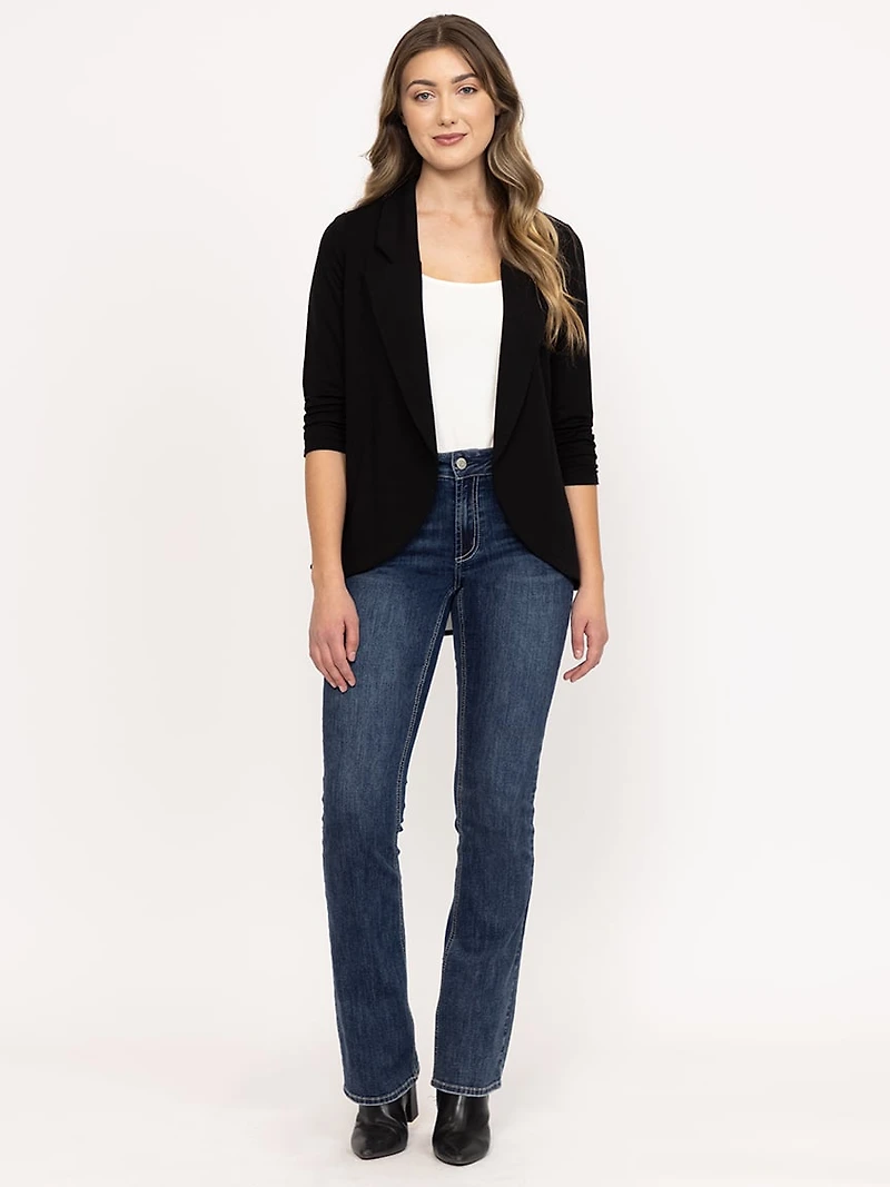 Women's Floral Chiffon Back Blazer