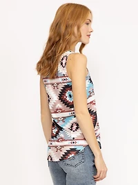 Women's Geometric Criss Cross Tank