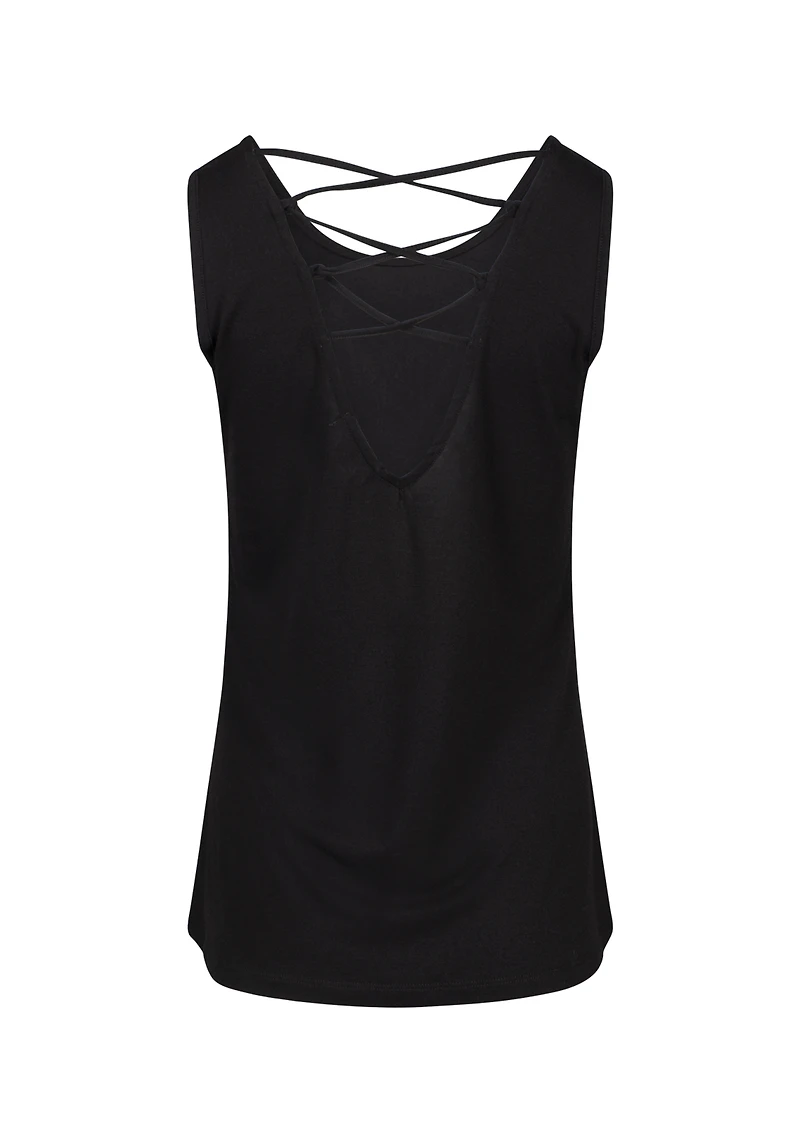 Women's Camping Hair Cage Back Tank