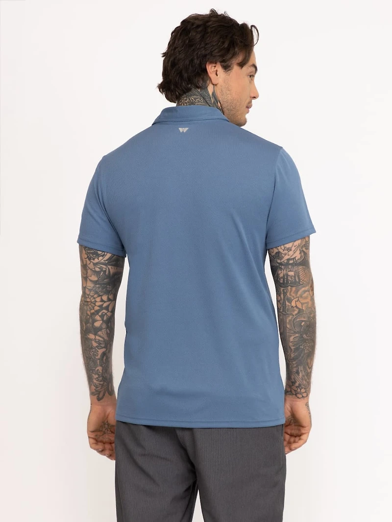 Men's Active Textured Polo Tee