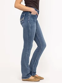 Women's Medium Wash Straight Jeans