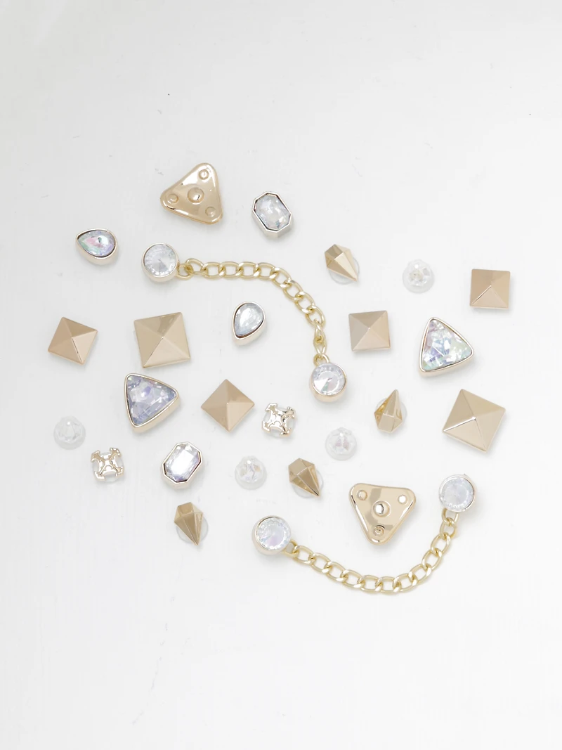24 pack Gems & Chains Shoe Charms