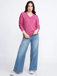 Women's Space Dye Lace Insert Tunic