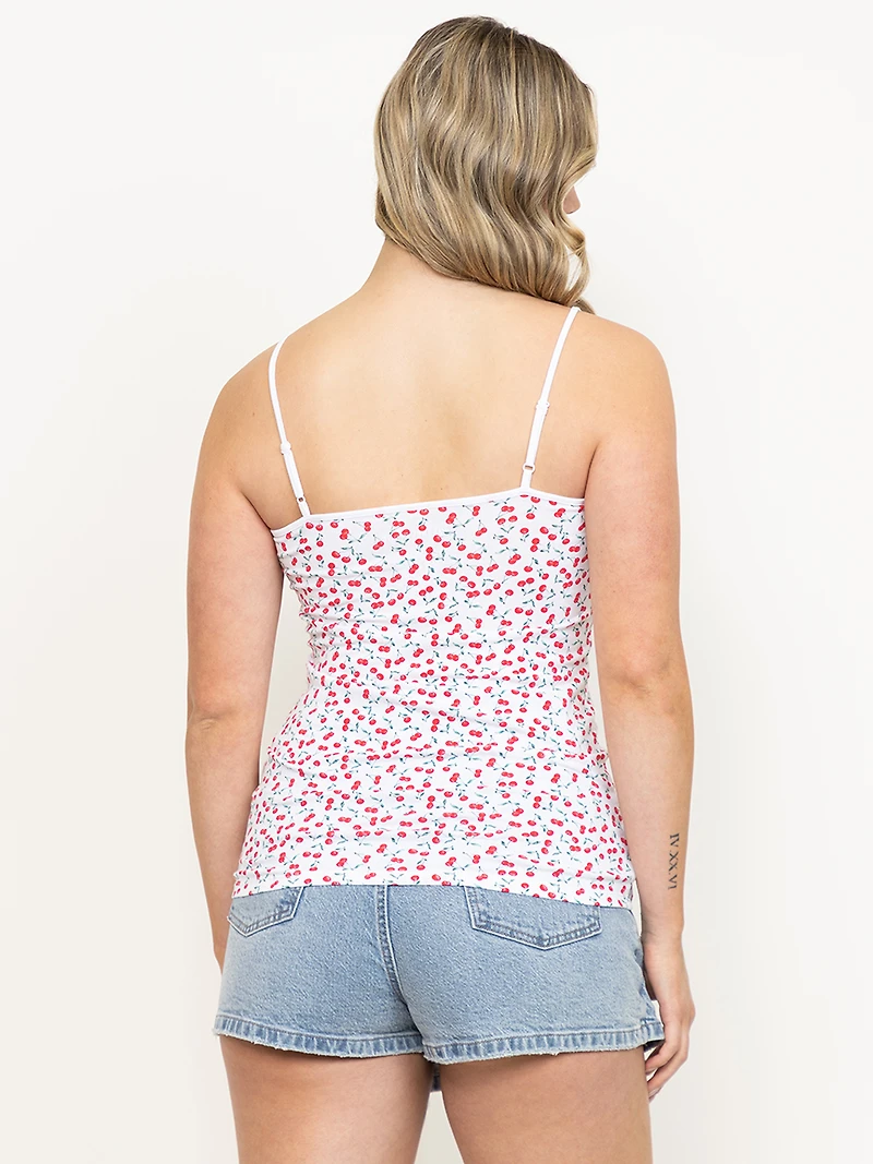 Women's Cherry Scoop Neck Cami