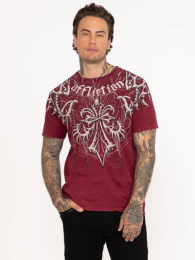 Men's Red Skeleton Tee
