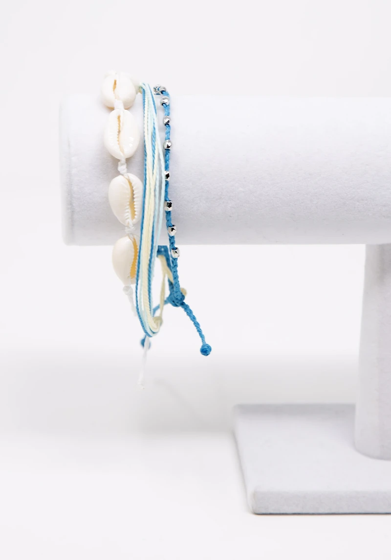 Cowrie Shell Anklet 3 Pk