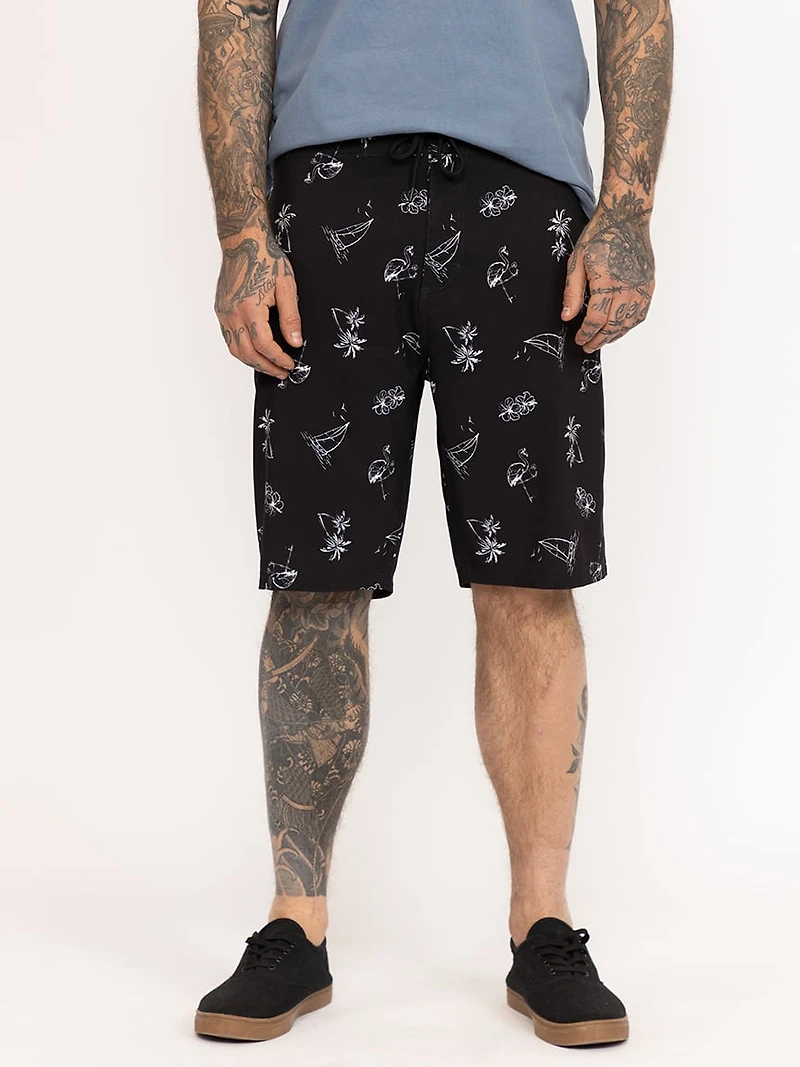 Men's Printed Tropical Board Shorts